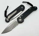 Microtech LUDT Black Apocalyptic Partial Serrated 135-11AP