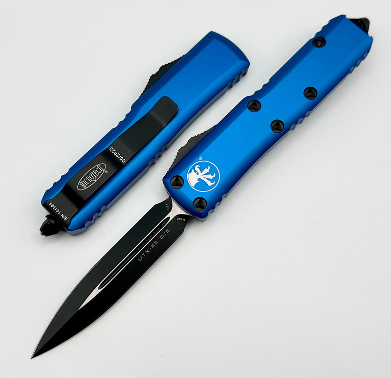 Microtech UTX-85 Double Edge Black & Blue 232-1BL
