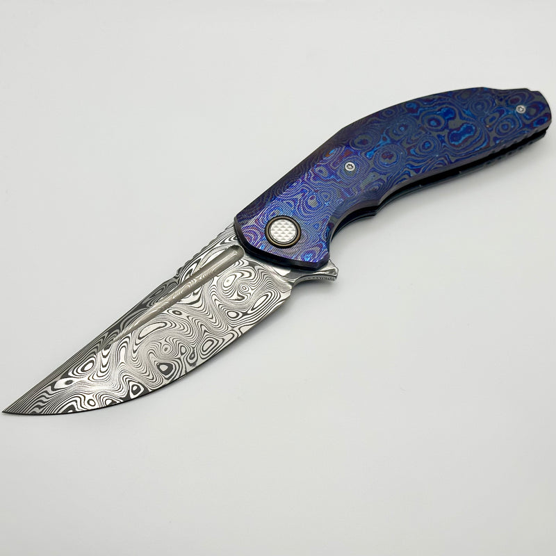 Custom Knife Factory Marauder w/ ZircuTi Scales & Damasteel Blade Show