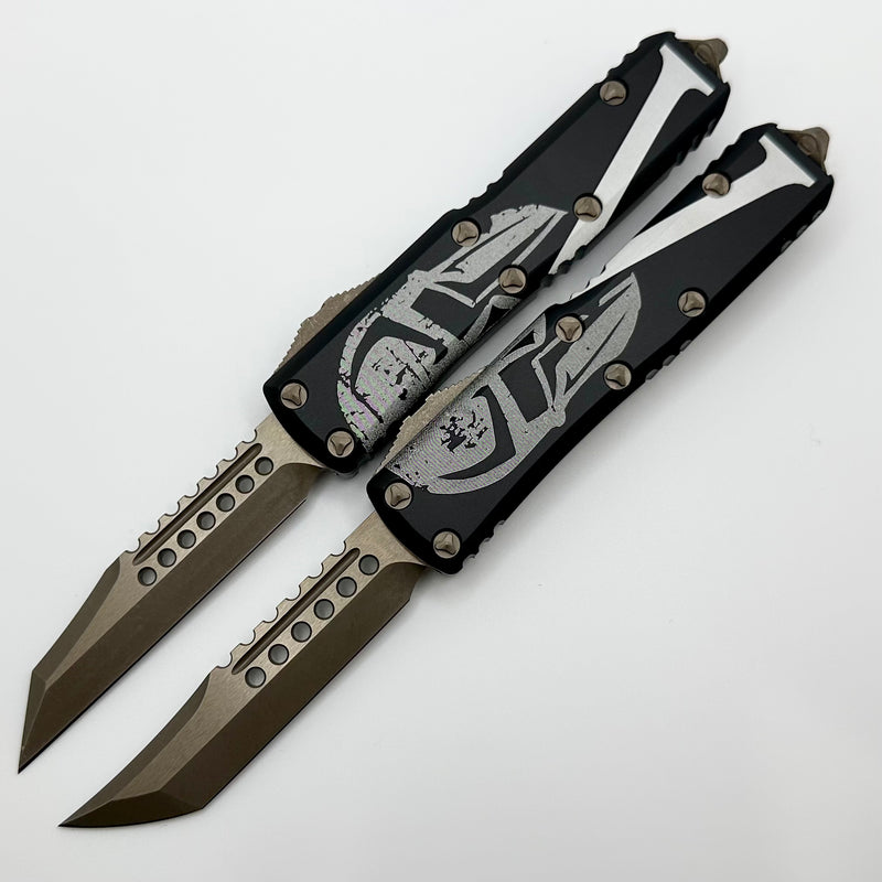 Microtech UTX-85 Molon Labe Hellhound & Warhound Set Signature Series Bronze Apocalyptic Standard 719-13SETMLS