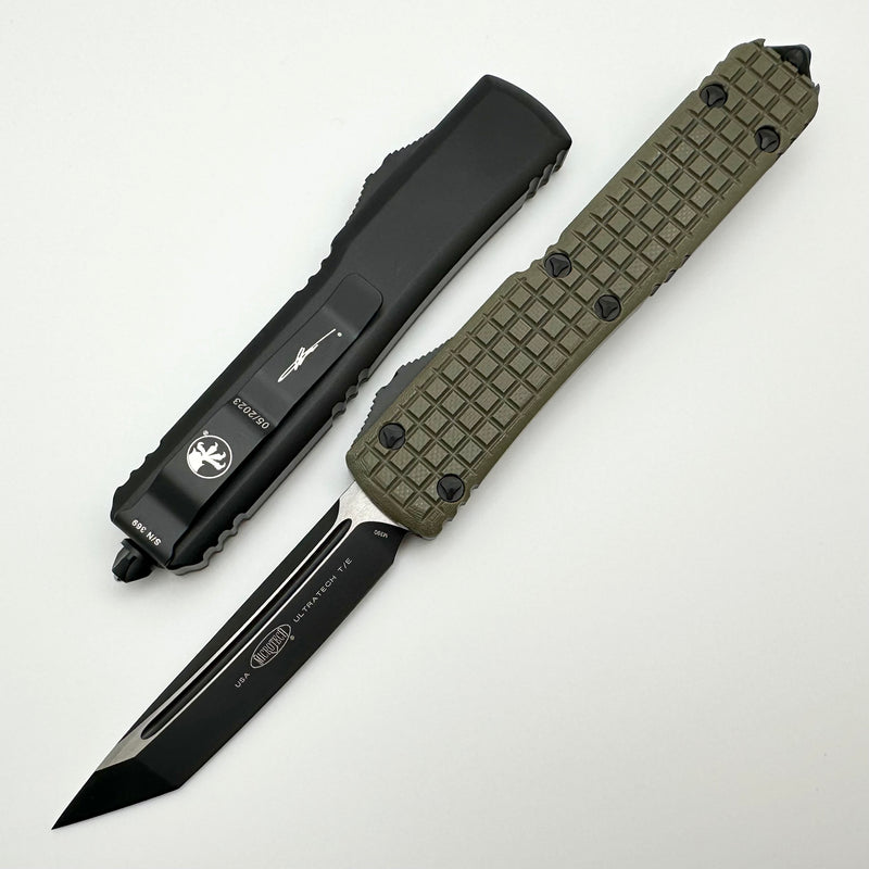 Microtech Ultratech OD Green Frag G-10 Top Tactical Standard & Tanto Signature Series 123-1FRGTODS