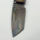 Medford Marauder H Violet/Bronze "Dragon Skin" Sculpted Handles w/ Bronze Hardware & S45VN Vulcan Tanto