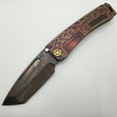Medford Marauder H Violet/Bronze "Dragon Skin" Sculpted Handles w/ Bronze Hardware & S45VN Vulcan Tanto