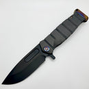 Medford Knife Fighter Flipper USMC S45VN PVD & PVD Handles w/ Flamed Hardware