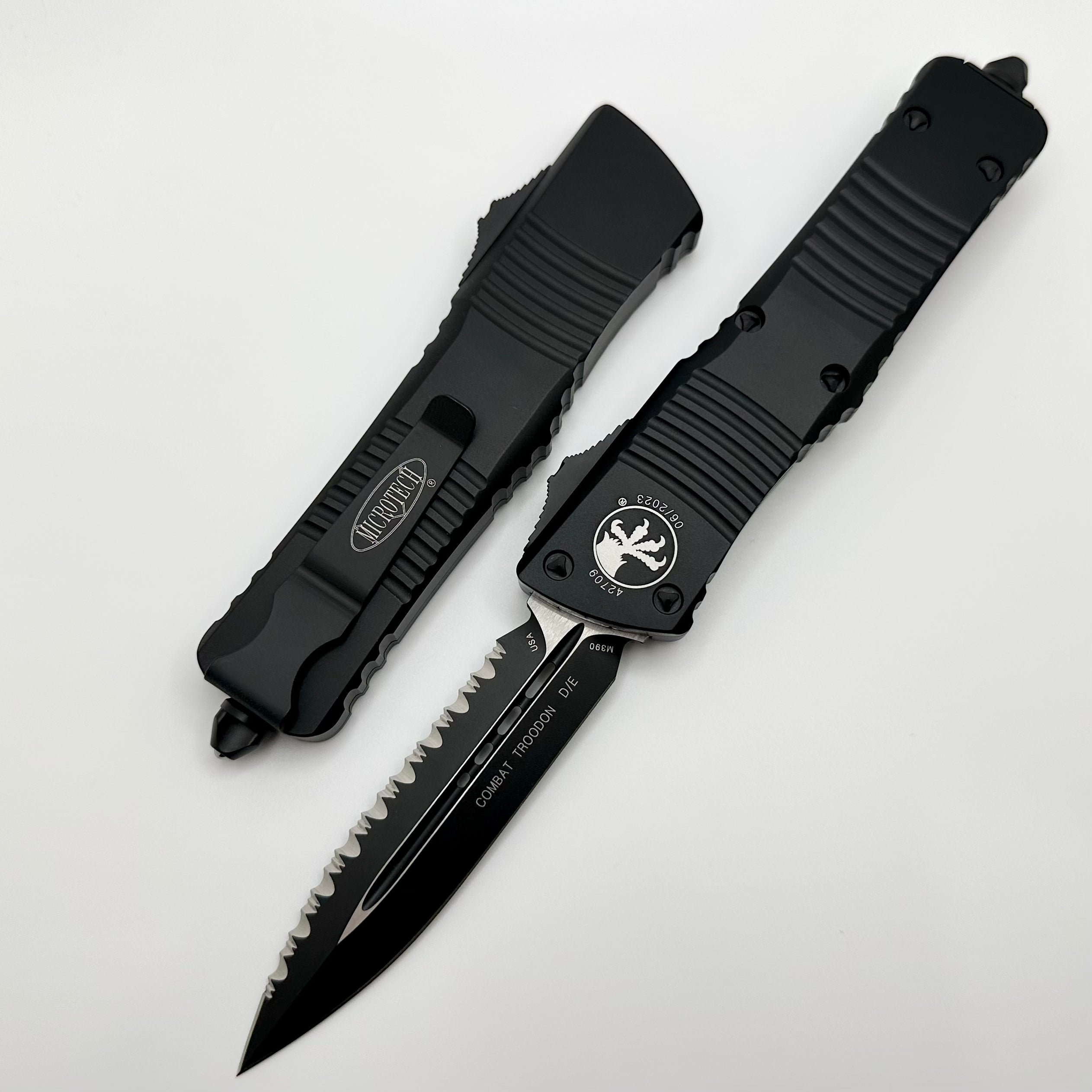 Microtech Combat Troodon D/E Full Serrated Black Tactical 142-3T