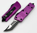 Microtech Mini Troodon Hellhound Violet & Black Standard Signature Series 819-1VIS