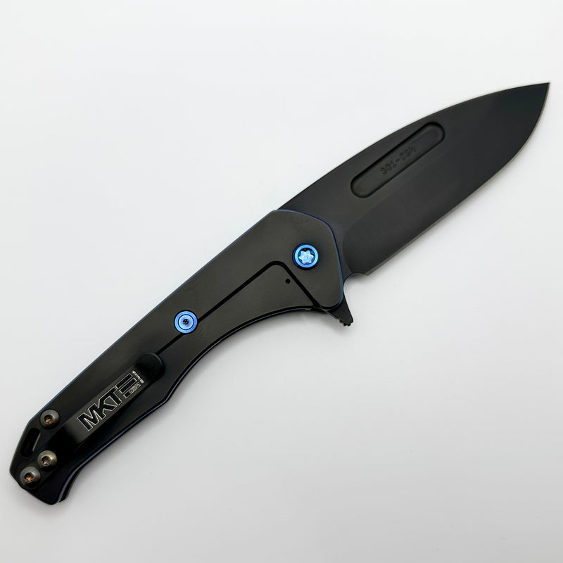 Medford Praetorian Slim Flipper S45VN PVD Drop Point & PVD Handles/Clip w/ Blue Hardware/Perimeters