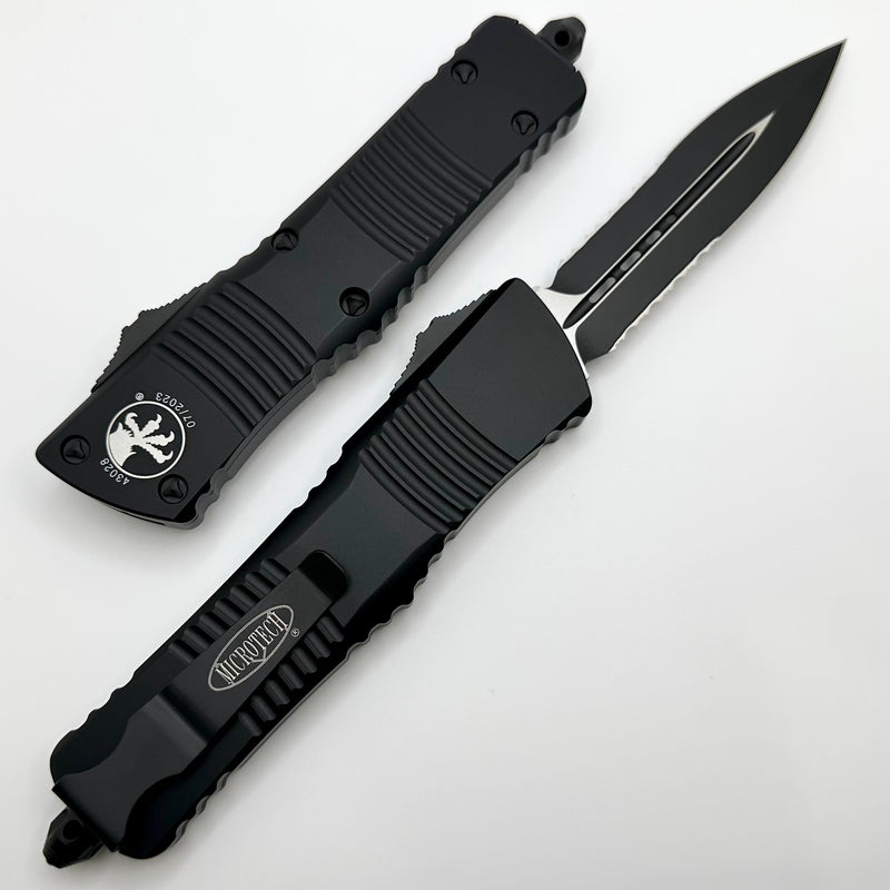 Microtech Combat Troodon D/E Partial Serrated Black Tactical 142-2T