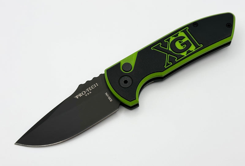 Pro-Tech SBR Short Bladed Rockeye USN XII 12 2021 Green/Black G-10 Handle & Black S35 Blade