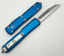 Microtech Ultratech Warhound Stonewash Standard & Blue Signature Series 119W-10BLS