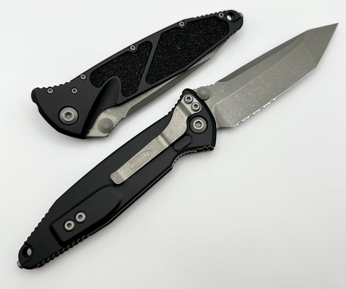 Microtech Socom Elite Manual Tanto Apocalyptic Partial Serrated & Blac