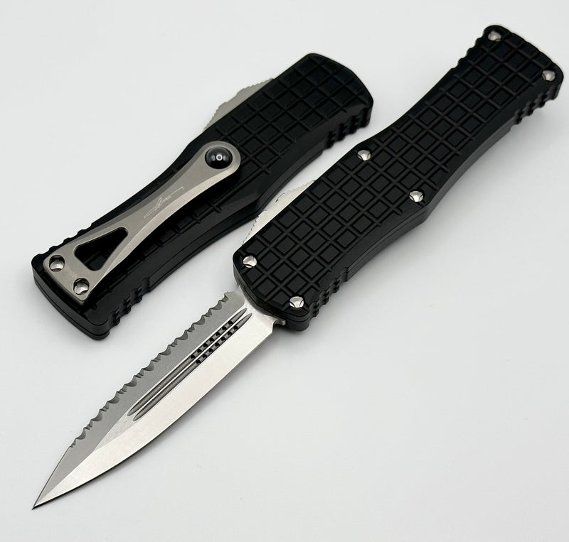 Microtech Hera Frag w/ Stonewash Full Serrated Double Edge Signature Series 702-12FRS