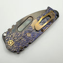 Medford Knife Praetorian T Violet/Bronze "Dragon Skin" Sculpted Handles w/ Bronze Hardware & S45VN Vulcan Tanto
