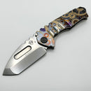 Medford Praetorian Genesis T Tumbled "Gears" Handles w/ PVD Hardware/Clip & S45VN Tumbled Tanto