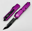 Microtech UTX-85 T/E Tanto Black Partial Serrated & Violet 233-2VI
