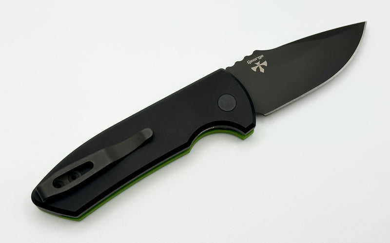 Pro-Tech SBR Short Bladed Rockeye USN XII 12 2021 Green/Black G-10 Handle & Black S35 Blade