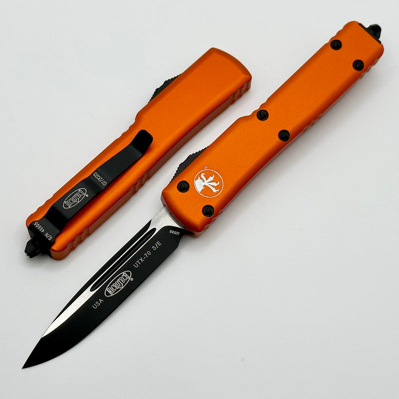 Microtech UTX-70 Single Edge S/E Standard & Orange 148-1OR