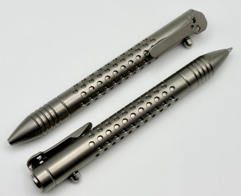 Chaves Knives Bolt Action Titanium Pen Dots Pattern V2