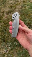 Tactile Knife Co Archer Bright Finished Titanium Framelock w/ MagnaCut