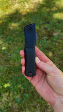 Microtech Knives Combat Troodon Gen III LT Interceptor Vegas Forge DLC Damascus & Black Hefted Handle w/ Two Tone DLC Hardware Signature Series 1217-16MS4