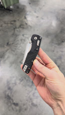 Microtech MSI RAM LOK Mini Proof Run Black Frag Aluminum Handles w/ Stonewash M390MK 210M-10FRSPR