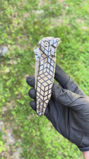 Marfione Select Microtech Socom Ram-Lok Titanium Slab Side Handles w/ Bronze Accents & Spear Point Stonewash M390MK 160RLS-10SMS2 (In House Modified)