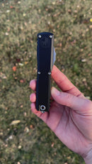 Marfione Custom Ultratech Final Gen Prototype w/ Hand Ground Stonewash D/E M390MK & Black Aluminum Handle