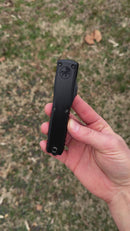 Microtech Marfione Select Ultratech ZBP D/E Blued Baker Forge IceStorm w/ Hefted Black Handle & Purple Accents 1122-16MS3