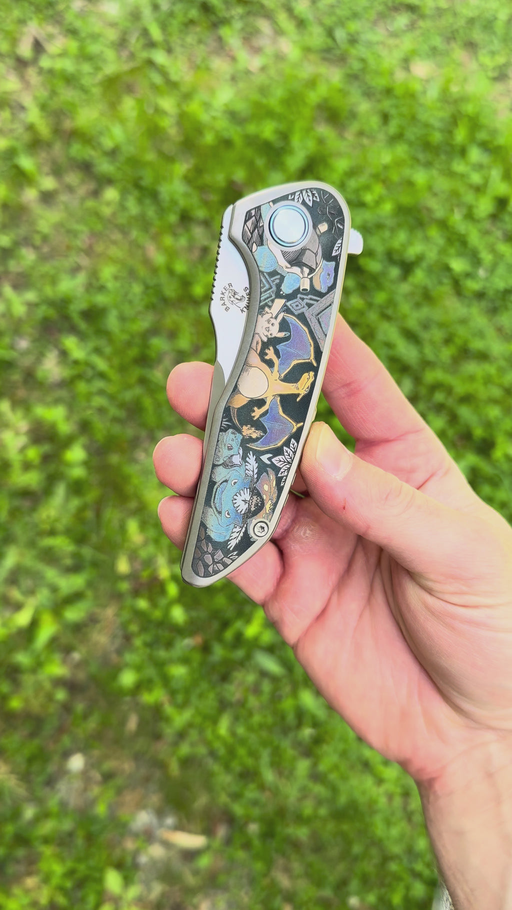 Mechforce & Barker Knives Collab Hokkaido w/ Titanium Handles & Stonew