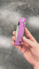 Microtech Marfione Select LUDT Gen III Slab Side Titanium Handles w/ Purple Accents & Stonewash Tanto 1136-10MS5 (In House Modified)