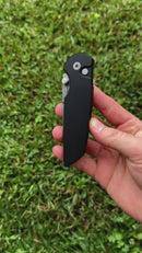 Pro-Tech TR-3 Integrity Manual Black Aluminum Handles w/ Stonewash S35 INT101