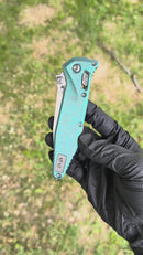 Marfione Select Microtech Socom Ram-Lok Titanium Slab Side Handles w/ Bronze Accents & Spear Point Stonewash M390MK 160RLS-11SMS2 (In House Modified)