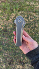 Poikilo Blade Al-Khem Standard 1 w/ Titanium Handles & Pearlescent Stonewash M390