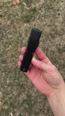 Microtech Marfione Select Ultratech ZBP D/E Baker Forge TigerMai w/ Hefted Black Handle & DLC Accents 1122-16MS1