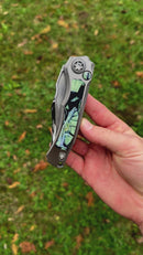 Heretic Knives Custom Wraith Auto V4 w/ Mammoth Tusk Inlays & Hand Ground Mirror M390 Bowie Blade