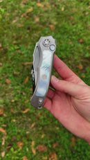 Heretic Knives Custom Wraith Auto V4 w/ Mother of Pearl Inlays & Hand Ground Mirror M390 Bowie Blade