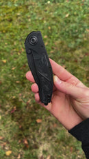 Custom Knife Factory & Anthony Marfione Sokosha Blackwash/Carbon Fiber w/ Blackwash M398