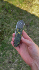 Mechforce Peter Carey Collab Roadster w/ Toxic Green Fat Carbon Inlaid Titanium Handles & M390