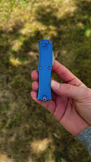 Microtech Knives Mini Hera 30th Anniversary Satin S/E M390MK w/ Blue Handle 1703M-4BL30