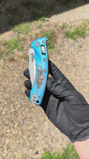 Microtech Marfione Select Amphibian RAM LOK Titanium Handles & Stonewash M390MK w/ Double Vapor Blast & Bronze Accents 137RL-10MS1 (In House Modified)