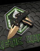 Heretic Knives Martyr Black Polymer Handles w/ 3.5" Bronze Tanto MagnaCut H057-7A