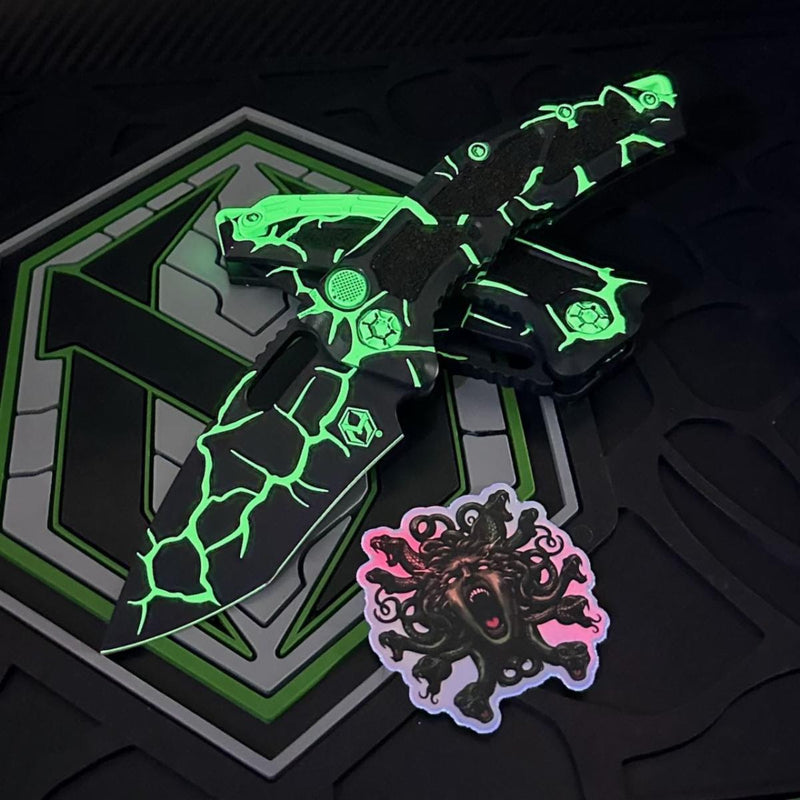 Heretic Knives Medusa Magma Toxic Green w/ Recurve MagnaCut H012-MAG-TX