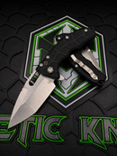 Heretic Knives Martyr Black Polymer Handles w/ 3.5" Stonewash Tanto MagnaCut H057-2A