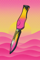 Heretic Hydra V4 Cel Shade Pink Lemonade w/ Aluminum Handle & Recurve H408-CS-PL