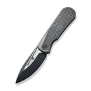 We Baloo Mystery Box Black Titanium Handle w/ Carbon Fiber Inlays & Black Stonewash 20CV WE21033-2 MB
