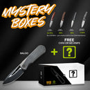 We Baloo Mystery Box Black Titanium Handle w/ Carbon Fiber Inlays & Black Stonewash 20CV WE21033-2 MB