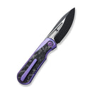 We Baloo Mystery Box Purple Titanium Handle w/ Shredded Carbon Fiber Inlays & Black Stonewash 20CV WE21033-3 MB
