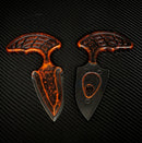 Heretic Knives Sleight Modular Push Dagger Battleworn Black Blade & Breakthrough Orange Handle H050-8A-BRKORG