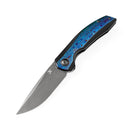 Kansept Knives Accipiter Black Titanium/Timascus & CPM-S35VN Front Flipper K1007A7
