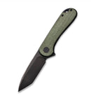Civivi Elementum Flipper - Green Micarta Handle (2.96" Black Stonewashed D2) C 907T-E